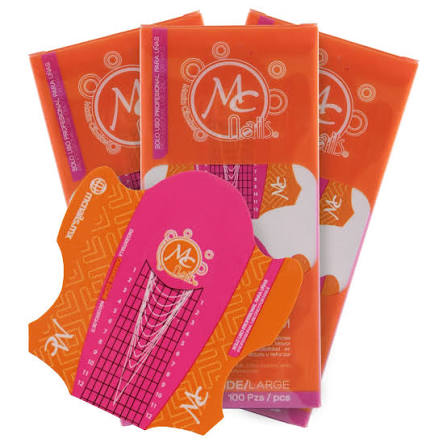 [7502285965768] FORMAS ESCULTURALES ROSA GRANDE 100PZ MC NAILS (MCPFECR1) 10p