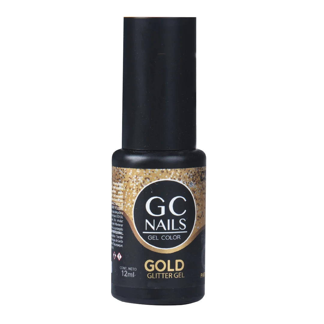 [7502285966994] GC NAILS FANTASTIC GEL GLITTER DORADO 12ML 10GCFDO