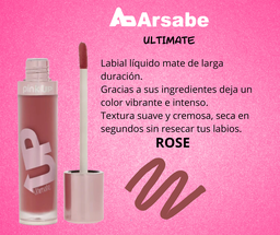 [7502296060254] LABIAL LIQUIDO MATE ROSE ULTIMATE PKUM01