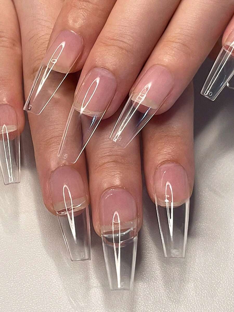 [7502308142923] PUNTO NAILS COWBOY (COFFIN) CLEAR :TPNTI010