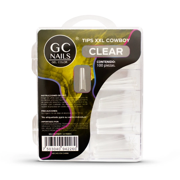 [7502308142954] PUNTO NAILS COWBOY CLEAR XXL PNTCXXL