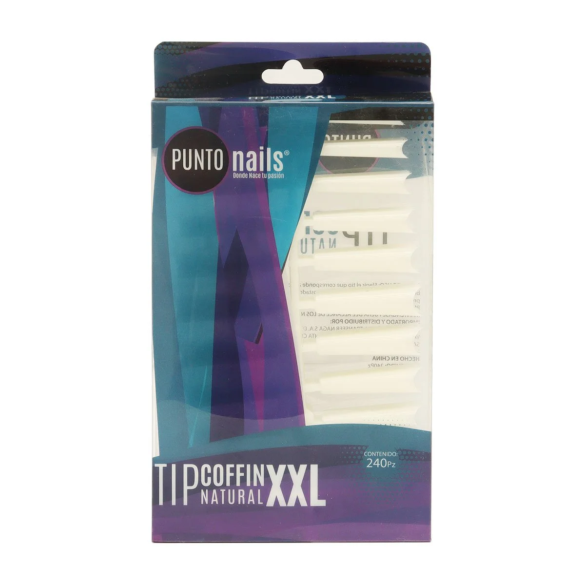 [7502308142930] PUNTO NAILS COWBOY (COFFIN) NATURAL :PNTI011