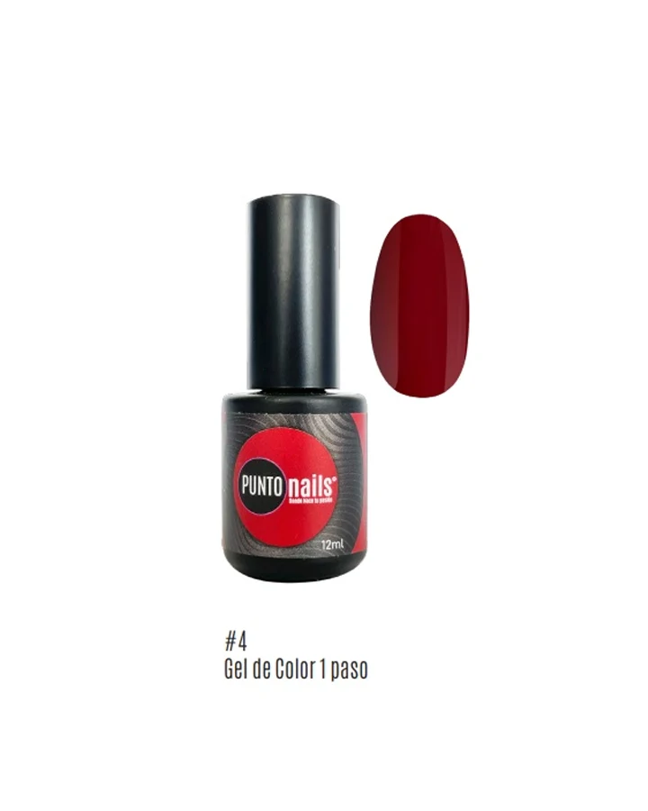 [7503042692972] PUNTO NAILS GEL 1 PASO SCARLET 04 12ML PN1G04