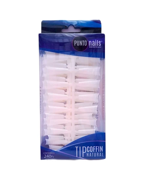 [7502308142985] PUNTO NAILS TIP PUNTA DE LANZA CLEAR 240PZ