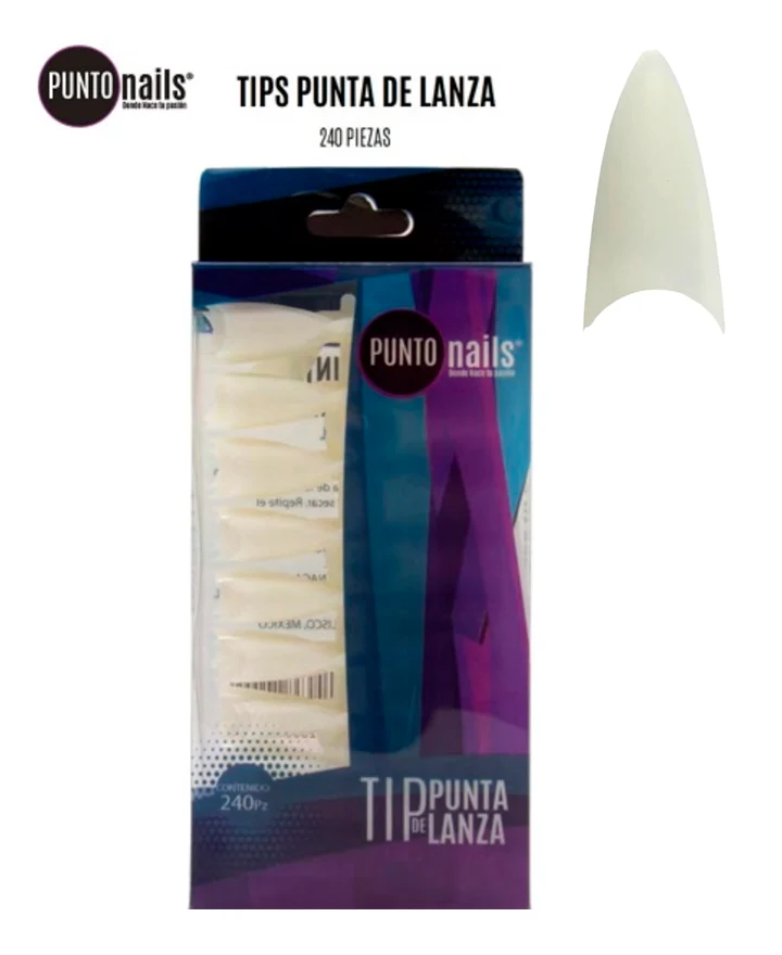[7502308142992] PUNTO NAILS TIP PUNTA DE LANZA NATURAL
