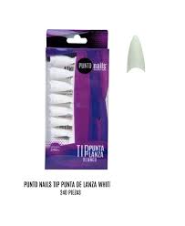[7502308143005] PUNTO NAILS TIP PUNTA DE LANZA WHITE 240PZ
