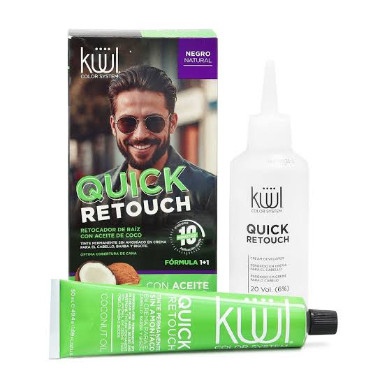 [7501438304195] RETOCADOR DE RAIZ, BIGOTE O BARBA QUICK RETOUCH NEGRO KUUL