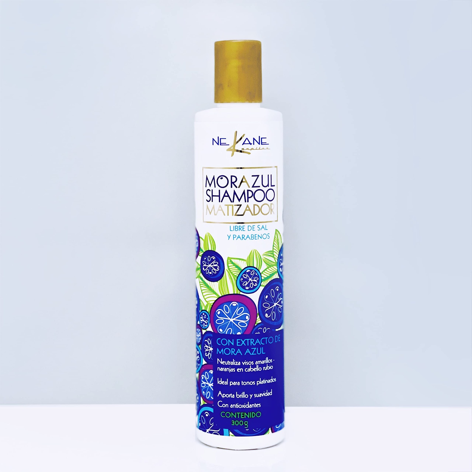 [659525853273] SHAMPOO MATIZADOR MORA AZUL NEKANE 300ML (0659525863174) (069525853365)NK101029