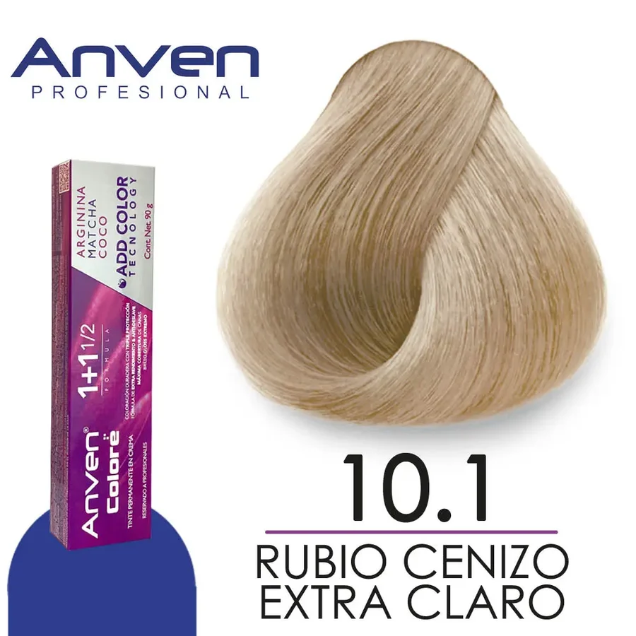 [7506115660199] TINTE ANVEN 10.1 RUBIO CENIZO EXTRA CLARO 1+1/2