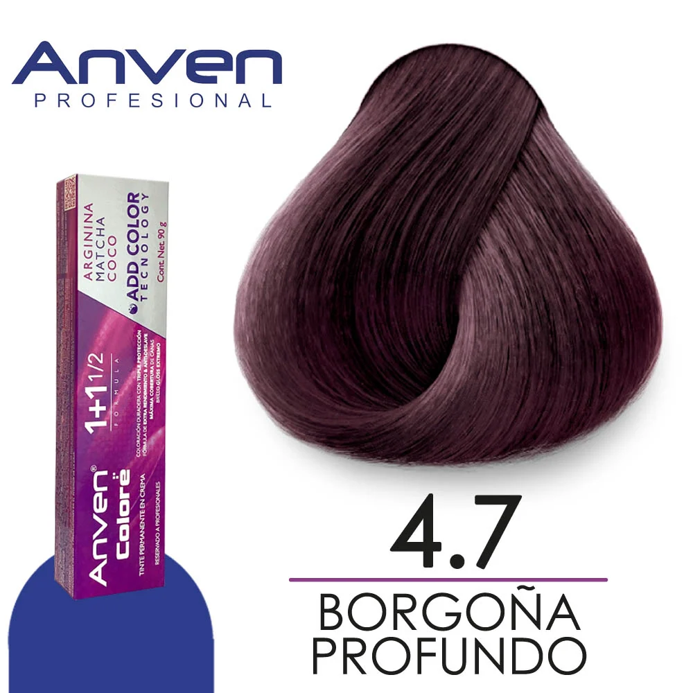 [7506115660427] TINTE ANVEN 4.7 BORGOÑA PROFUNDO 1+1/2