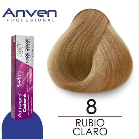 [7506115660076] TINTE ANVEN 8 RUBIO CLARO