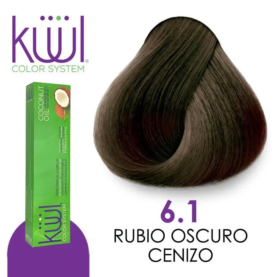 [7501438365622] TINTE KUUL 6.1 RUBIO OSCURO CENIZO