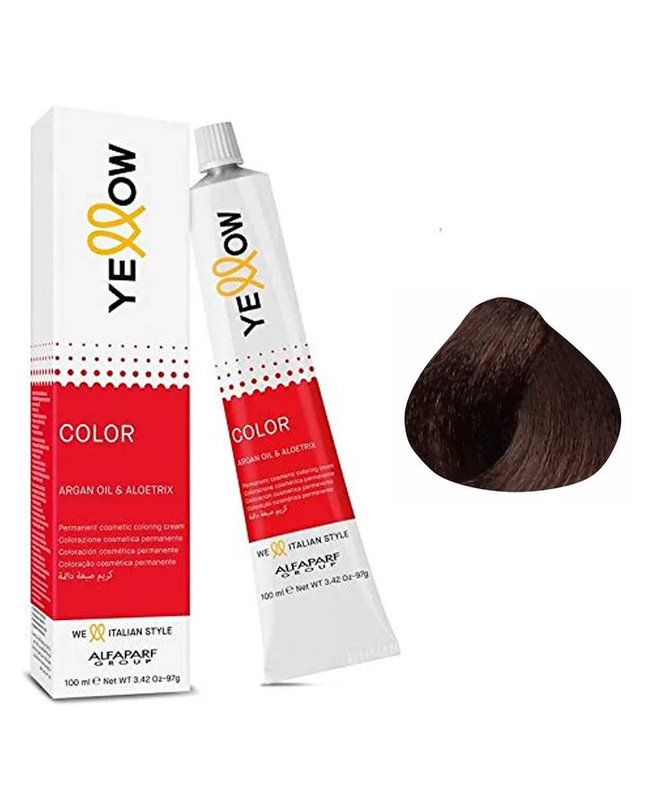 [8022297187280] TINTE YELLOW 4 COOL CASTAÑO MEDIO FRIO 100ml (8022297096919)