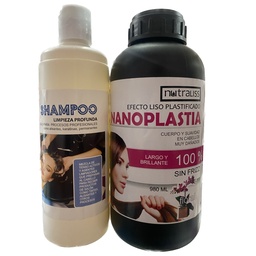 [KIT-NANOPLASTIA] KIT KERATINA NUTRALISS NANOPLASTIA 1L / SHAMPOO CLF 500ML