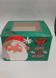 [CR008] CAJA DE REGALO NAVIDAD CON VENTANA HAPPY HO HOLIDAYS CR008