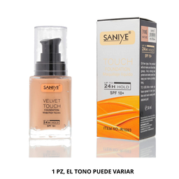 [6956784105612] MAQUILLAJE LIQUIDO VELVET TOUCH SANIYE R1093 (12 PZAS)