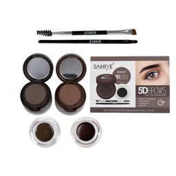 [7502287472974] GEL Y POLVO PARA CEJAS 5D BROWS SANIYE T401 (12 PZAS)
