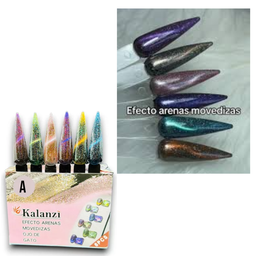 [KLZ-X050] GAMA EFECTO OJO DE GATO ARENA MOVEDIZA 6 PZ KALANZI