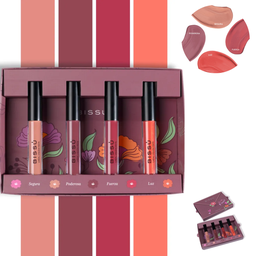 [7502321251039] KIT DE LABIAL LIQUIDO MATE BISSU C/4PZAS CAFE